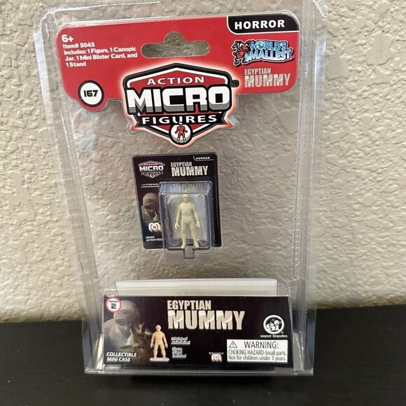 World's Smallest Micro Action Figures Mego Horror Series 2 Egyptian Mummy New - Picture 1 of 5